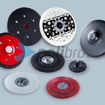 Suportes para Discos e Folhas de fixação rápida, de fibra e de surface conditioning. Diversas possibilidades, de acordo com as máquinas e discos utilizados.