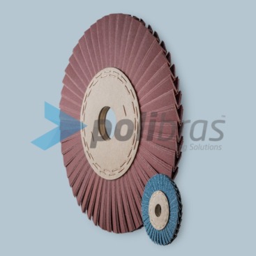 Discos de V em Lixa, da categoria Abrasivos da Polibras. Permite furos com diversos tamanhos e forma. Lixas: Tela X e Tela J.