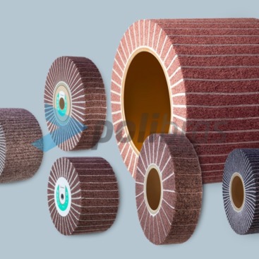 Lamelas Mistas de Malha Abrasiva e Lixa da Polibras. Combinações de material a definir pelo cliente. Com possibilidade de Impregnação até largura 1200 mm.